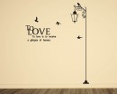 Street Lamp with Quotes Vinyl Decals Modern Wall Art Sticker